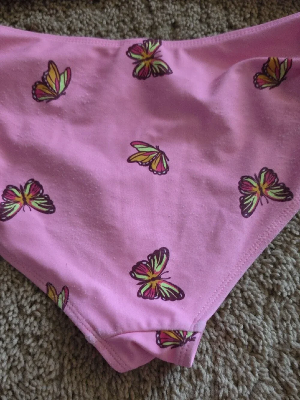 Old Navy Pink Butterfly Two-Piece Girls Swim Set